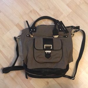 Dolce Vita canvas/leather backpack, shoulder purse